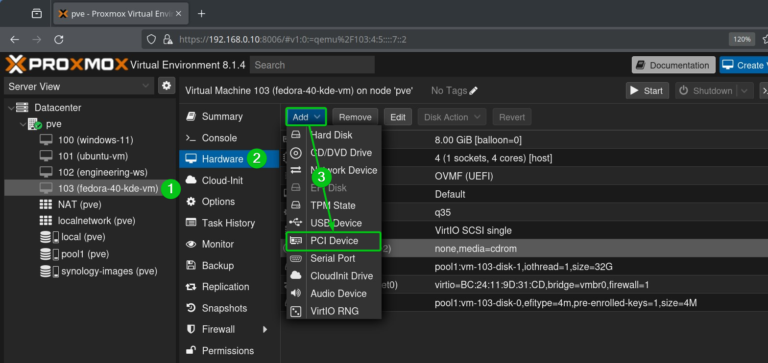 How to Passthrough an NVIDIA GPU to a Fedora 40 Proxmox VE Virtual Machine